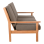 Teak loungebank 180cm + kussen