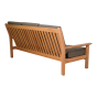 Teak loungebank 180cm + kussen