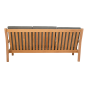 Teak loungebank 180cm + kussen