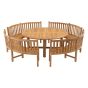 Ronde bank teak 200x53x92cm