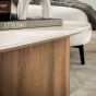 Dexter salontafel set van 2 driehoekige poot - mdf/keramiek travertine