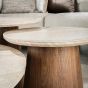 Dexter salontafel set van 3 tapse poot - mdf/keramiek travertine