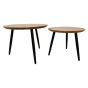 Zurich ronde salontafel ø60/ø50 acaciahout naturel | set van 2
