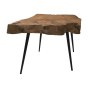 Haro rechthoekige eettafel 80x50x53 teakhout naturel
