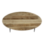 Bern ovale salontafel 130x80x38 mangohout naturel