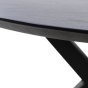 Zurich ovale eettafel 180x100x76 acacia zwart van het woonmerk HSM Collection