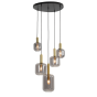 Lekar hanglamp Ø66 cm 5L antiek brons/smoke glas van het woonmerk Light & Living