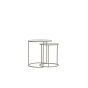 Talca bijzettafel set van 2 - rib glas/crème