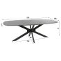 Marco eettafel 215 cm deens ovaal - zwart marmer look
