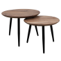 Zurich ronde salontafel ø60/ø50 acaciahout naturel | set van 2