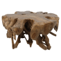 Spider salontafel 80x80x40cm teak root