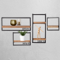 Woody metaal wandplank - bundel set van vier 145 cm