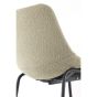 Jeddo barstoel bouclé - licht beige/zwart