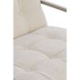 Geneve fauteuil bouclé - crème+nikkel