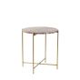 Delon bijzettafel set van 2 - marmer roze/goud