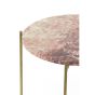 Delon bijzettafel set van 2 - marmer roze/goud