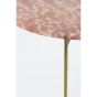 Delon bijzettafel set van 2 - marmer roze/goud