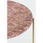Delon bijzettafel set van 2 - marmer roze/goud