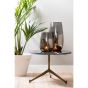 Lomelo ronde bijzettafel Ø60x41 cm - marmer zwart-antiek brons