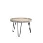 Kenzie bijzettafel Ø60x34,5 cm - lichtbruin hout