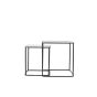 Lofti bijzettafel set van 2 - mat zwart/helder glas