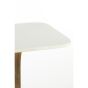 Rickerd bijzettafel 45x45x53 cm - wit marmer/antiek brons
