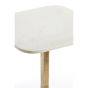 Rickerd bijzettafel 45x45x53 cm - wit marmer/antiek brons