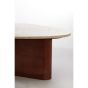 Mahelona salontafel - travertin zand/hout bruin