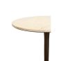 Pazo bijzettafel Ø61 cm - zand-roze marmer/donkerbruin
