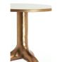 Mello ronde bijzettafel Ø40,5 cm - glans bruin brons/glas taupe