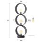 Guus vloerlamp 3L ring geperforeerd - charcoal