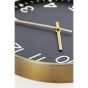 Torria klok Ø53 cm - zwart/goud
