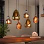 Coventry hanglamp 6L mix artic zwart