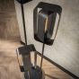 Kasey vloerlamp 3L - artic zwart