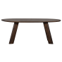 Roundly eettafel mangohout 200 x 100 cm walnoot van het woonmerk BePureHome