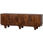 Staes dressoir 4-deurs mangohout - walnoot