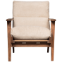 Houston fauteuil bouclé/hout - naturel