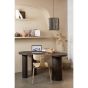 Maan organisch sidetable/bureau MDF - donkerbruin