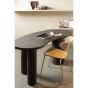 Maan organisch sidetable/bureau MDF - donkerbruin