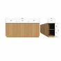 Zuma dressoir 200 cm eiken - naturel