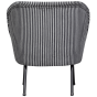 Vogue fauteuil streep - zwart/grijs