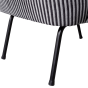 Vogue fauteuil streep - zwart/grijs