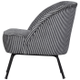 Vogue fauteuil streep - zwart/grijs