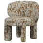 Upke fauteuil met dessin - naturel/bruin