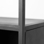 Manhattan open vakkenkast 65x35x175 cm metaal zwart van het woonmerk HSM Collection