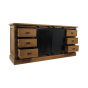 Blackburn dressoir 180x50x85 teakhout/metaal naturel/zwart van het woonmerk HSM Collection