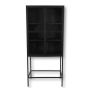 Manhattan vitrinekast 80x45x180 cm metaal zwart van het woonmerk HSM Collection