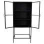 Manhattan vitrinekast 80x45x180 cm metaal zwart van het woonmerk HSM Collection
