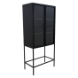 Manhattan vitrinekast 80x45x180 cm metaal zwart van het woonmerk HSM Collection