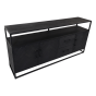 Verona dressoir 180x40x85 mangohout/metaal zwart van het woonmerk HSM Collection